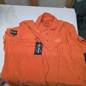 drew house Orange Terry Polo Shirt